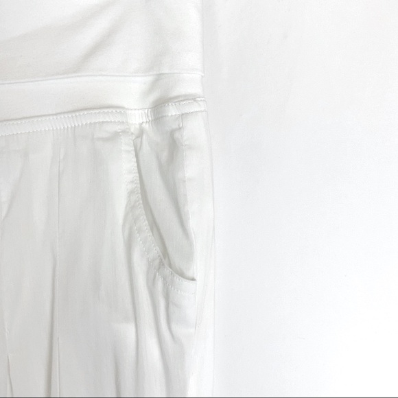 Athleta White Cropped Jogger Pants Size 4 - Picture 2 of 8